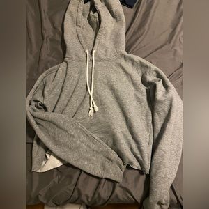 Light grey cropped hoodie